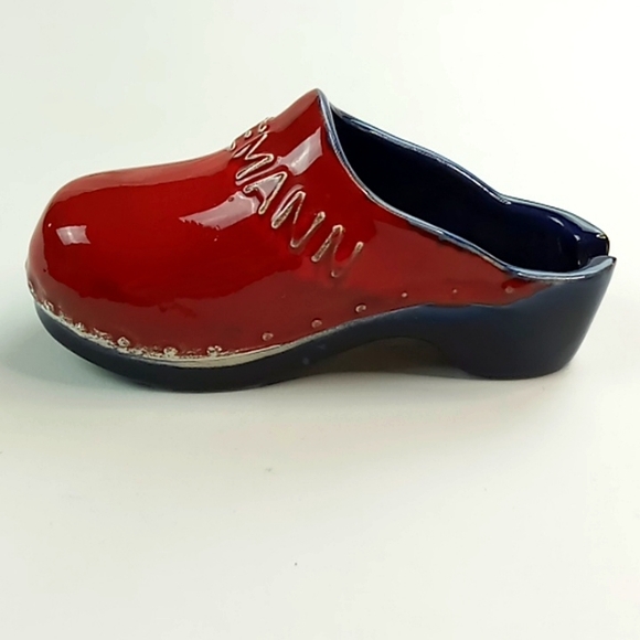 Vintage Berkemann Advertisement Clog Ashtray Red/Navy - Picture 3 of 11